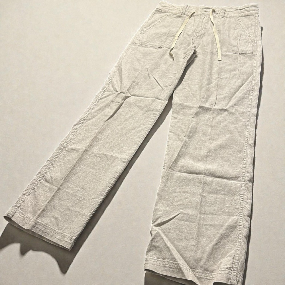 Womens Patagonia Hemp Organic Cotton Drawstring Pants‎ Size 8 32x32 Beige